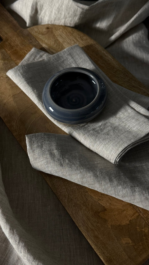 LEINEN SERVIETTEN, 2er SET, MELANGE