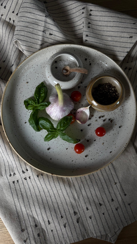 KERAMIK SALATSCHALE, PYRITWEIß