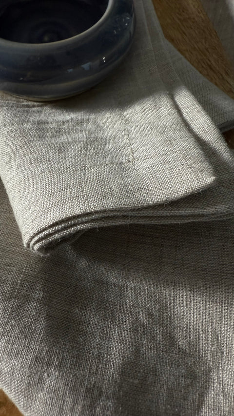 LEINEN SERVIETTEN, 2er SET, MELANGE