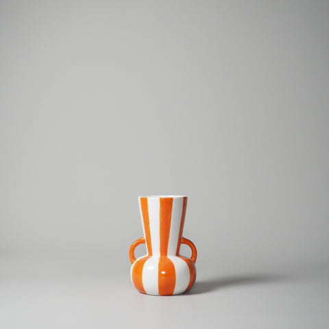 VASE STRIPE, MITTEL, ORANGE