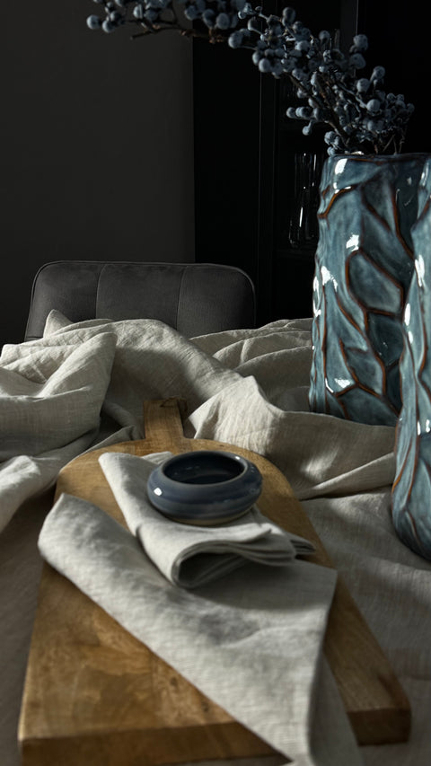 LEINEN TISCHDECKE, 140x200