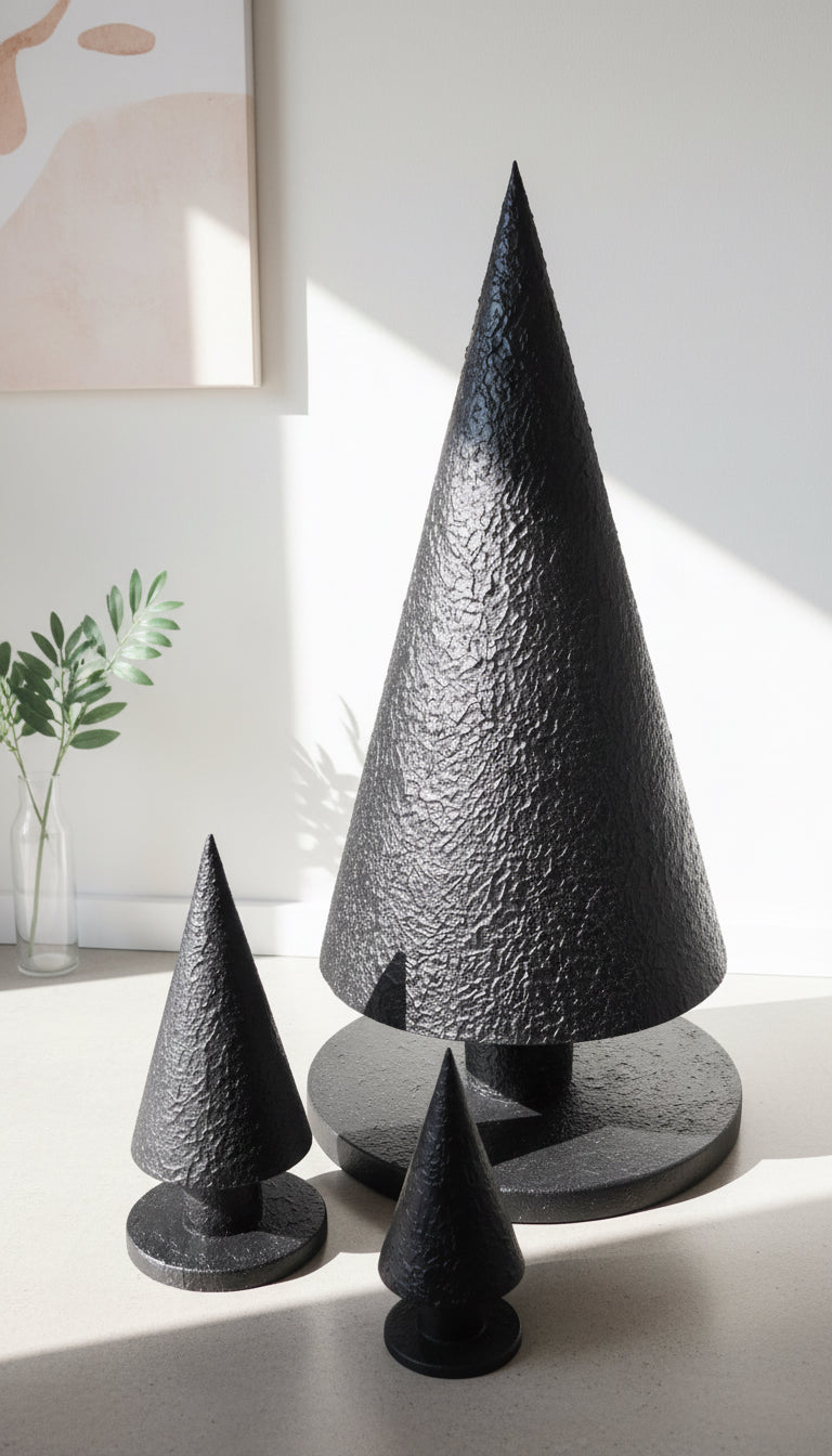 METALL TANNENBAUM, SCHWARZ