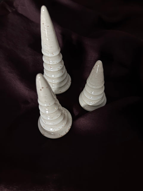 KERMIK TANNENBÄUME, 3er-SET, PYRITWEIẞ