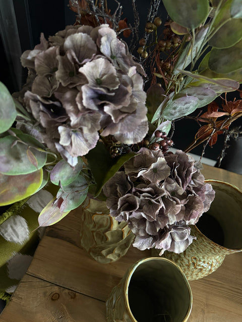 HERBST-SET, FLOWER, GRÜN-COGNAC