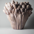 KERAMIK VASE PROTEA-ORNAMENT, ROSA, H 33,5 CM