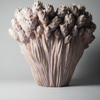 KERAMIK VASE PROTEA-ORNAMENT, ROSA, H 33,5 CM