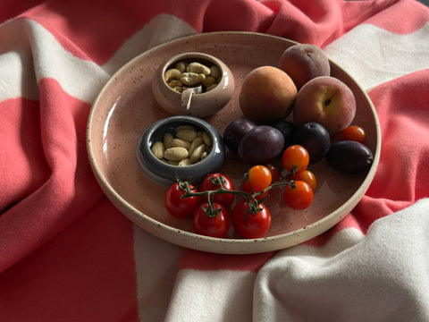 KERAMIK SCHALEN-SET, ROSÉ