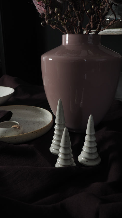 KERMIK TANNENBÄUME, 3er-SET, PYRITWEIẞ