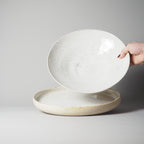 KERAMIK SCHALEN-SET, PYRITWEIß