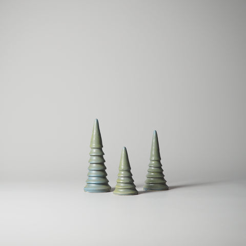 KERMIK TANNENBÄUME, 3er-SET, PYRITWEIẞ