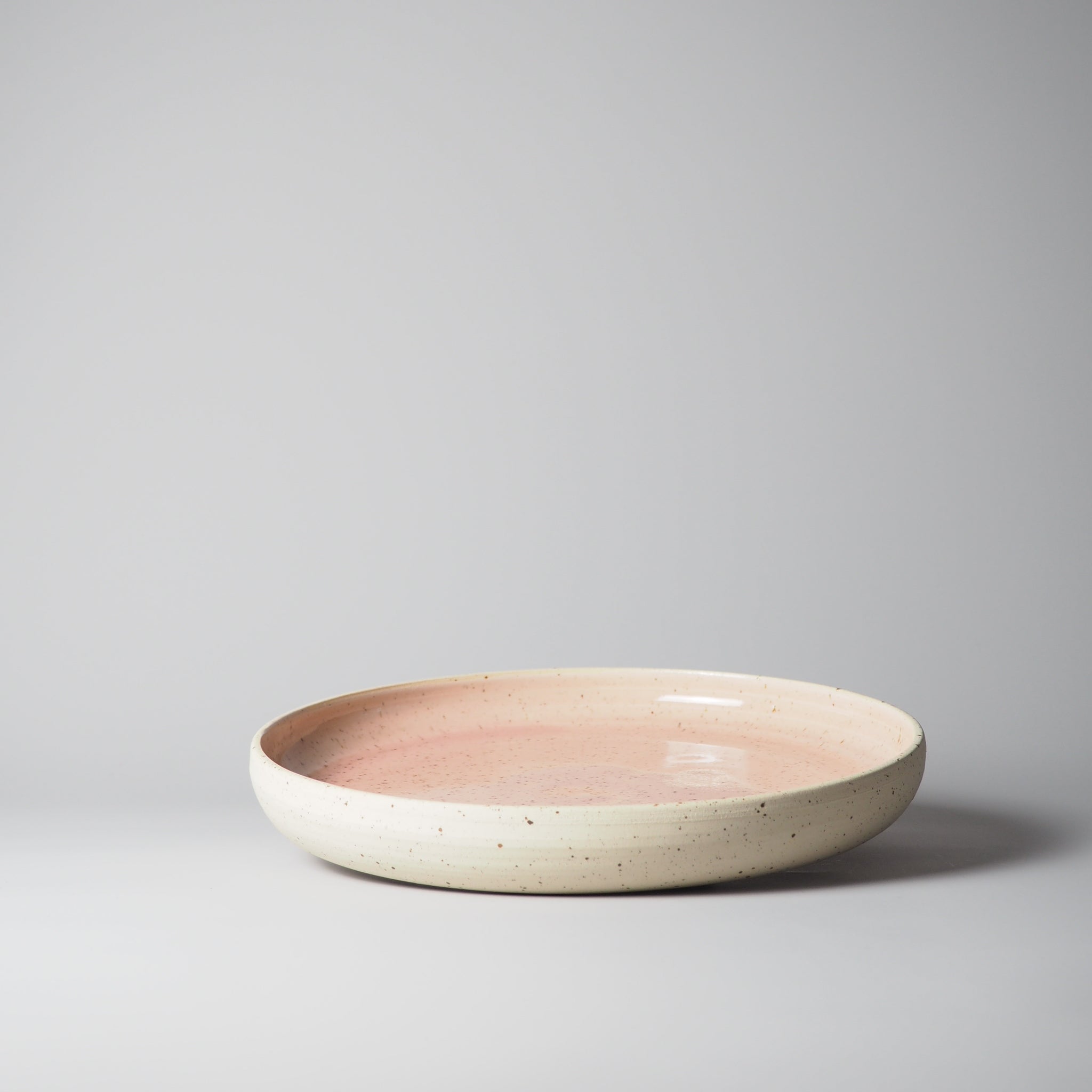 KERAMIK SERVIERTELLER, ROSÉ