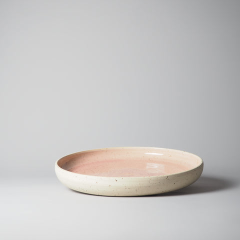 KERAMIK SERVIERTELLER, ROSÉ