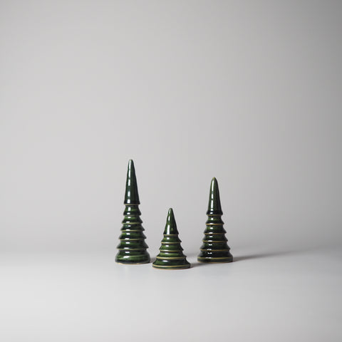 KERMIK TANNENBÄUME, 3er-SET, PYRITWEIẞ