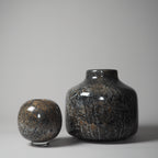 GLAS VASE NATURE, XL, DUNKELGRAU