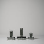 KERZENHALTER-SET, PETRA, DUNKELGRAU