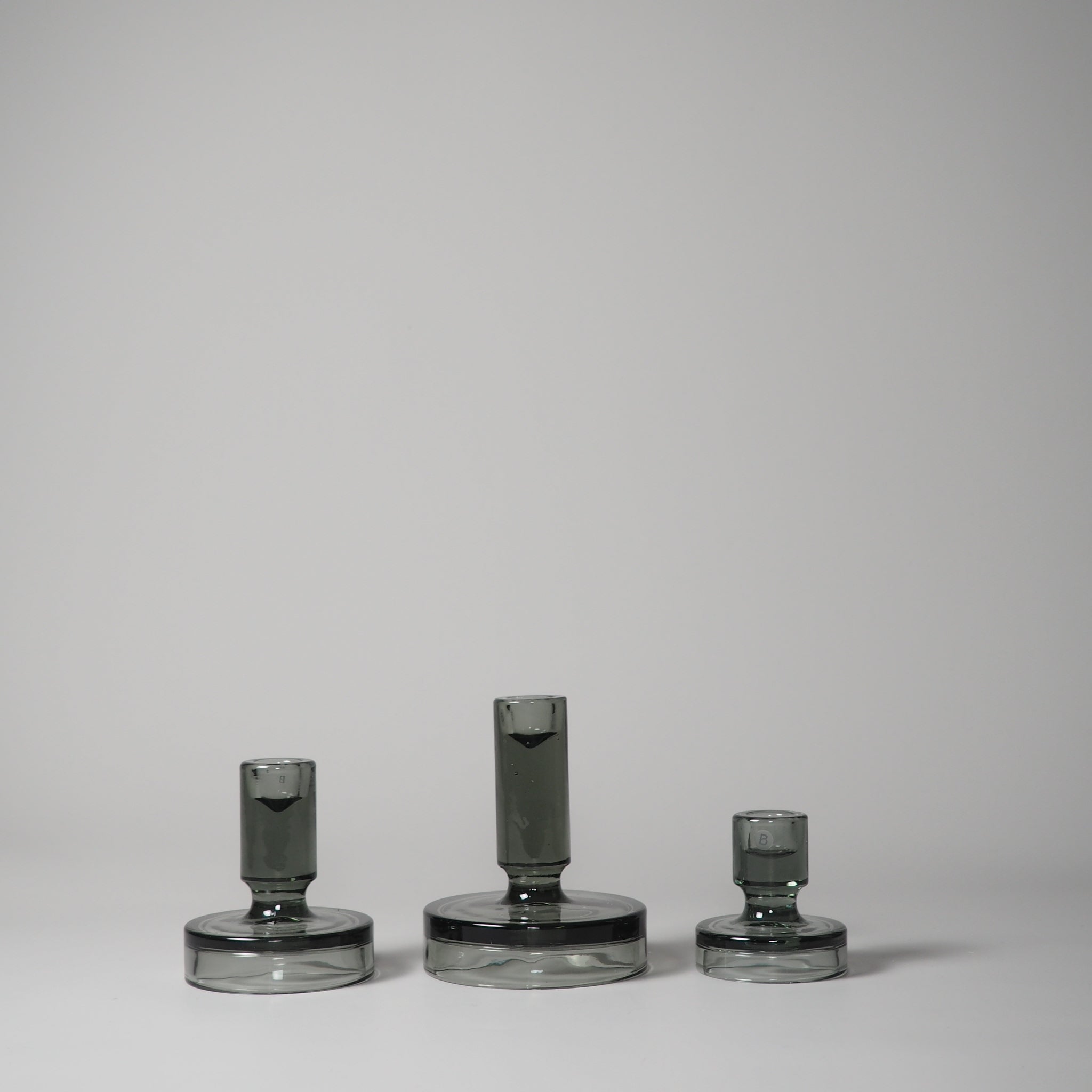 KERZENHALTER-SET, PETRA, DUNKELGRAU