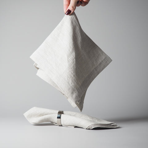 LEINEN SERVIETTEN, 2er SET, MELANGE