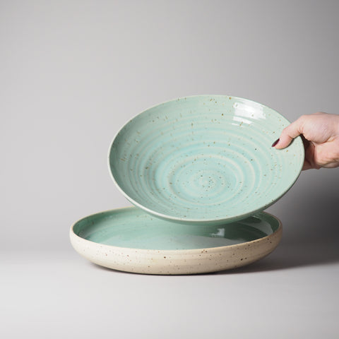 KERAMIK SCHALEN-SET, MINT