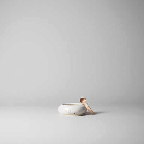 KERAMIK SALZSCHALE, PYRITWEIß