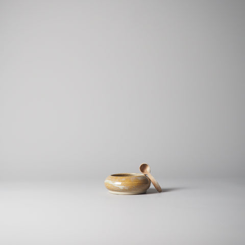 KERAMIK SALZSCHALE, KARAMELLBEIGE