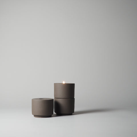 MODULARER KERZENHALTER, BRAUN