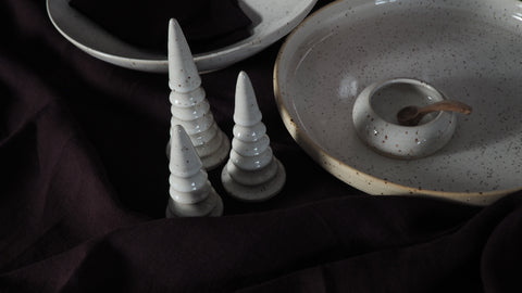 KERMIK TANNENBÄUME, 3er-SET, PYRITWEIẞ