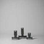KERZENHALTER-SET, PETRA, DUNKELGRAU