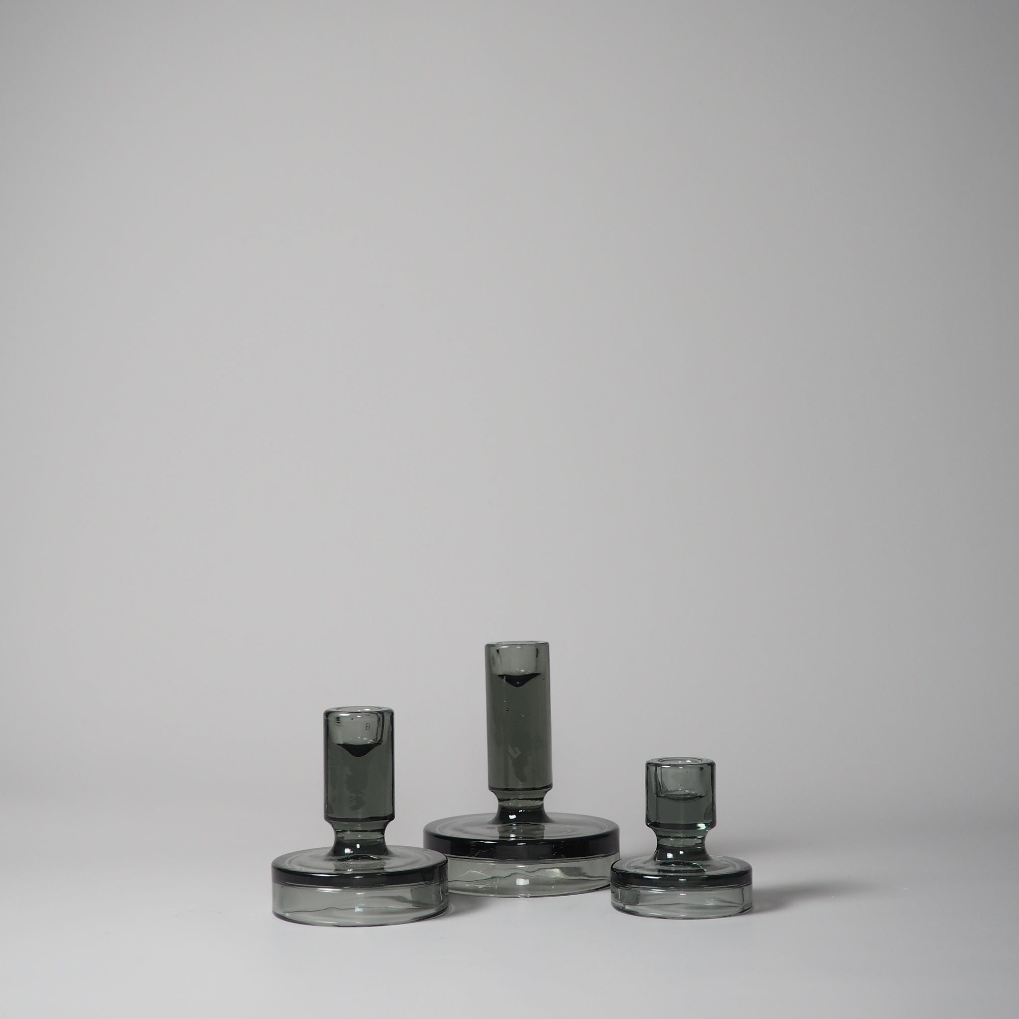 KERZENHALTER-SET, PETRA, DUNKELGRAU