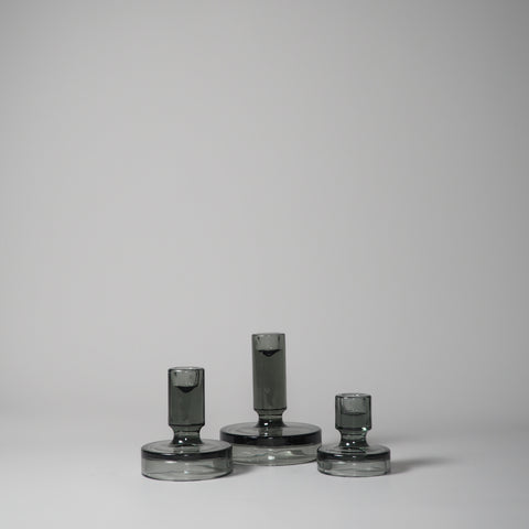 KERZENHALTER-SET, PETRA, DUNKELGRAU