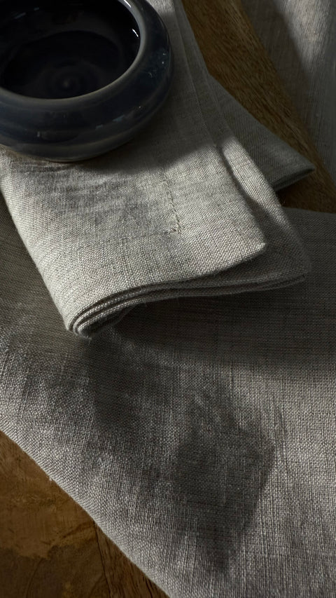 LEINEN SERVIETTEN, 2er SET, MELANGE