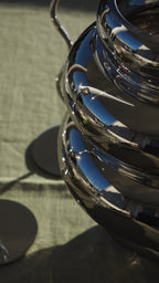 GLASVASE ZORYA, 24 CM, SILBER