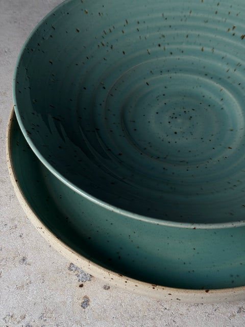 KERAMIK SCHALEN-SET, MINT
