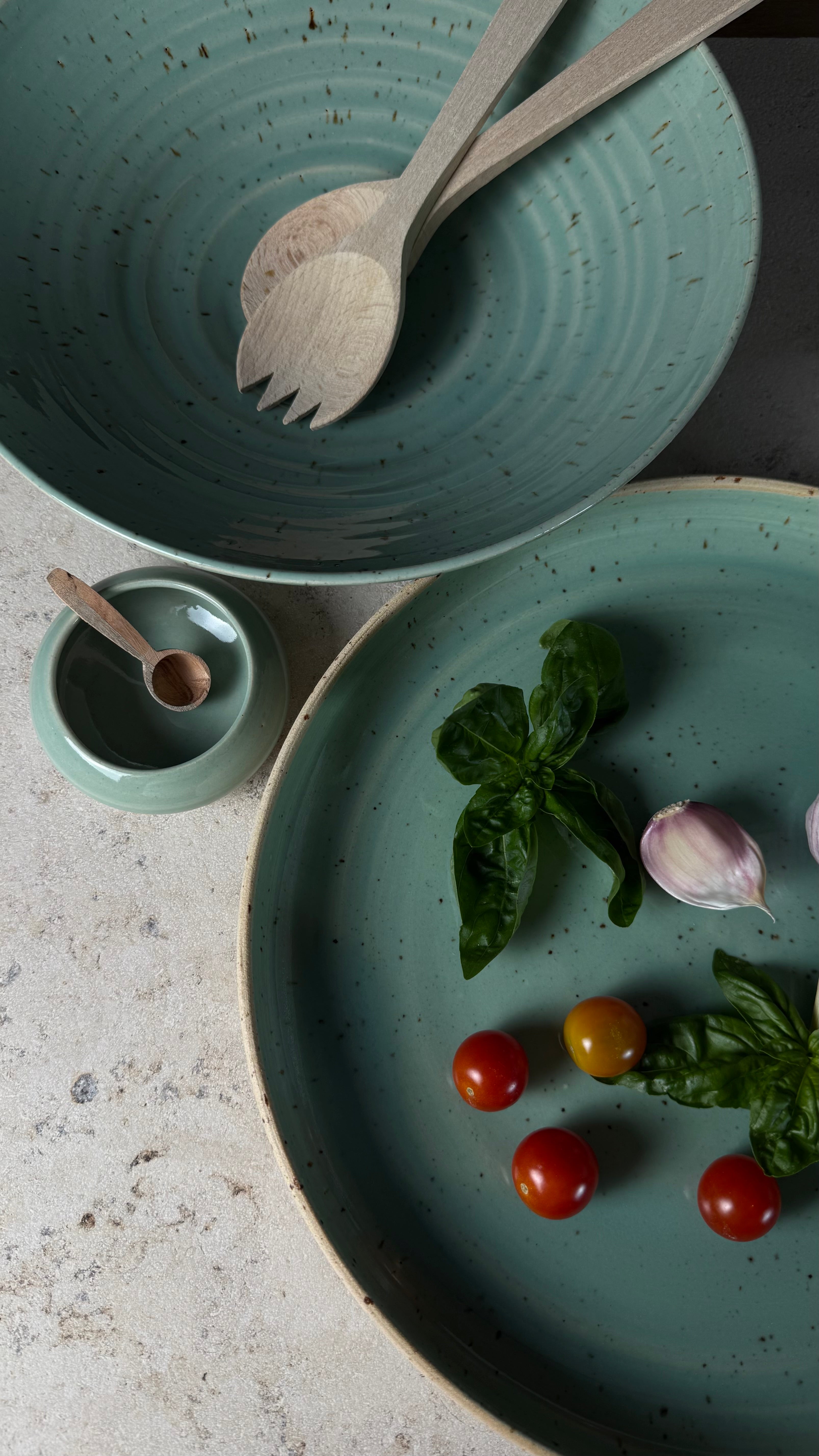 KERAMIK SALATSCHALE, MINT