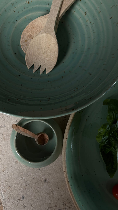 KERAMIK SCHALEN-SET, MINT