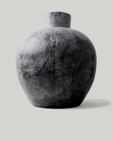 VASE STONE, GRAU